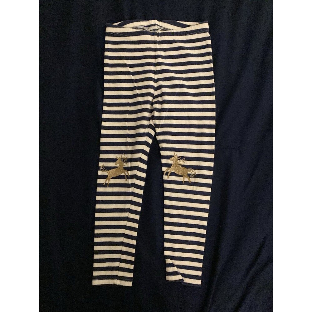 4T Cat & Jack girl clothes - 1 piece pants | unicorn and striped theme